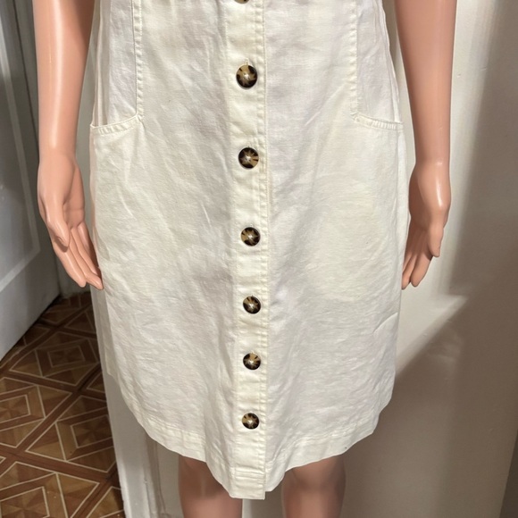 MADEWELL Women’s Linen-Cotton Puff-Sleeve Mini Dress - Picture 8 of 16